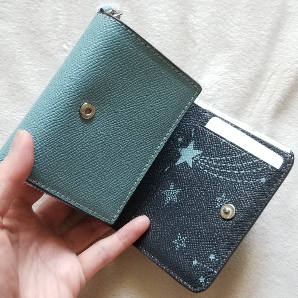 🔥LAST 1🔥NWT COACH SHOOTING STARS TRIFOLD WALLET - Picture 2 of 8